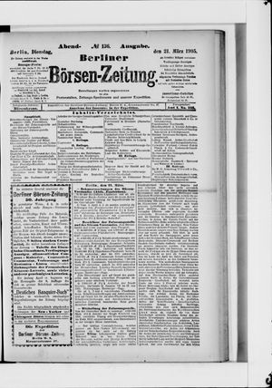Berliner Börsen-Zeitung vom 21.03.1905