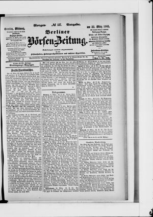 Berliner Börsen-Zeitung vom 22.03.1905
