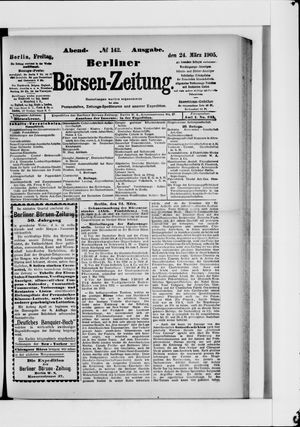 Berliner Börsen-Zeitung vom 24.03.1905