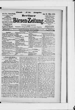Berliner Börsen-Zeitung vom 25.03.1905