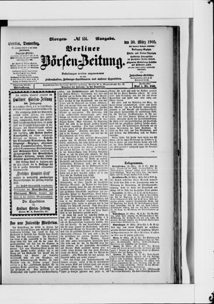 Berliner Börsen-Zeitung vom 30.03.1905