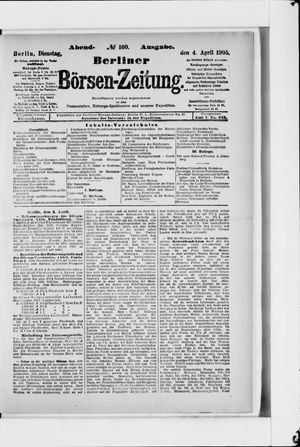 Berliner Börsen-Zeitung vom 04.04.1905
