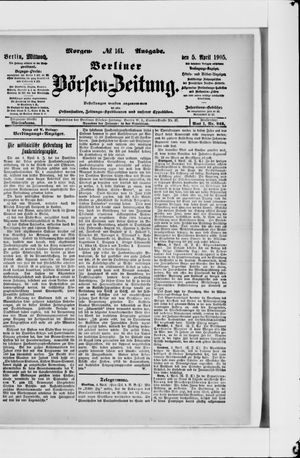 Berliner Börsen-Zeitung vom 05.04.1905