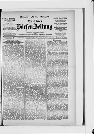 Berliner Börsen-Zeitung vom 12.04.1905