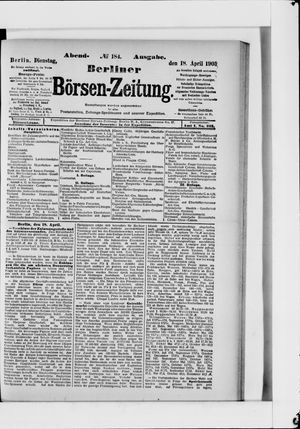 Berliner Börsen-Zeitung vom 18.04.1905