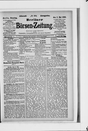 Berliner Börsen-Zeitung vom 02.05.1905