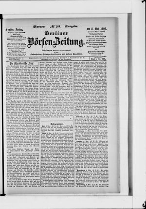 Berliner Börsen-Zeitung vom 05.05.1905