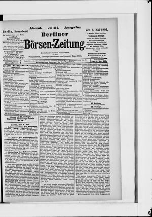 Berliner Börsen-Zeitung vom 06.05.1905