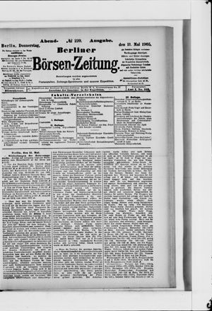 Berliner Börsen-Zeitung on May 11, 1905