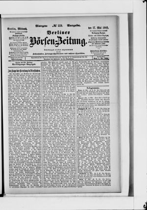 Berliner Börsen-Zeitung vom 17.05.1905