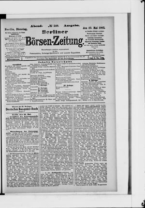 Berliner Börsen-Zeitung on May 23, 1905