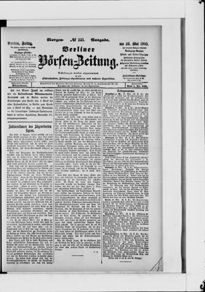 Berliner Börsen-Zeitung vom 26.05.1905