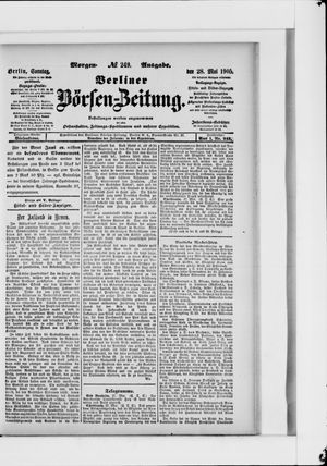 Berliner Börsen-Zeitung on May 28, 1905