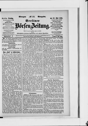 Berliner Börsen-Zeitung vom 30.05.1905
