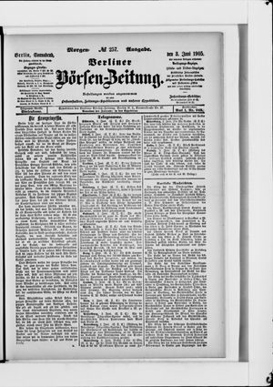 Berliner Börsen-Zeitung vom 03.06.1905