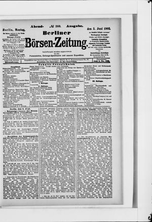 Berliner Börsen-Zeitung vom 05.06.1905