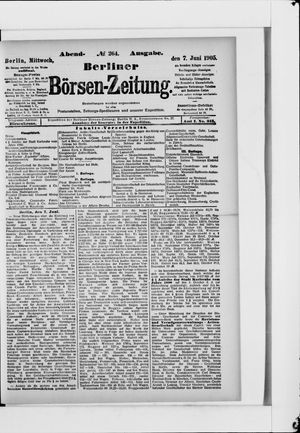 Berliner Börsen-Zeitung vom 07.06.1905