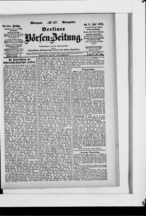 Berliner Börsen-Zeitung vom 09.06.1905