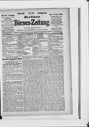 Berliner Börsen-Zeitung vom 09.06.1905