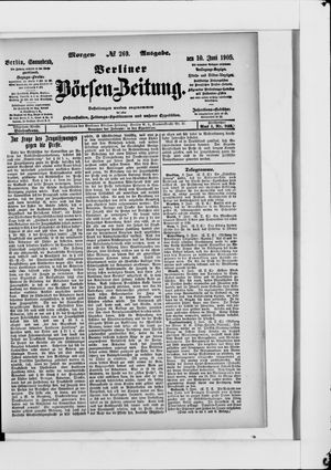 Berliner Börsen-Zeitung vom 10.06.1905