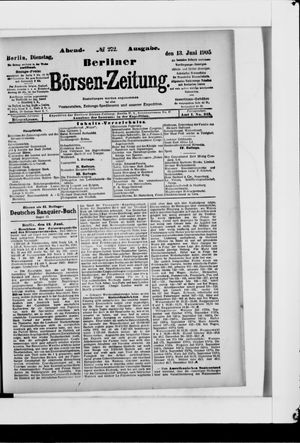 Berliner Börsen-Zeitung vom 13.06.1905