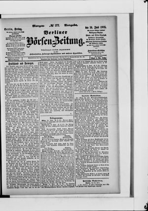 Berliner Börsen-Zeitung vom 16.06.1905