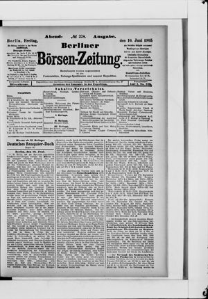 Berliner Börsen-Zeitung vom 16.06.1905
