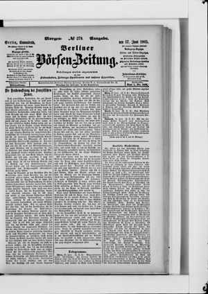 Berliner Börsen-Zeitung vom 17.06.1905