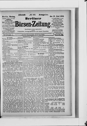 Berliner Börsen-Zeitung vom 19.06.1905