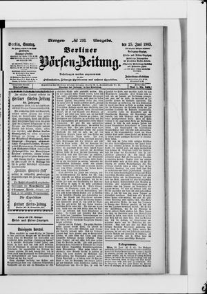 Berliner Börsen-Zeitung vom 25.06.1905