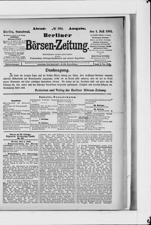 Berliner Börsen-Zeitung vom 01.07.1905