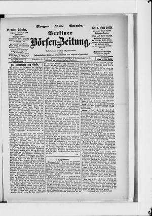 Berliner Börsen-Zeitung vom 04.07.1905