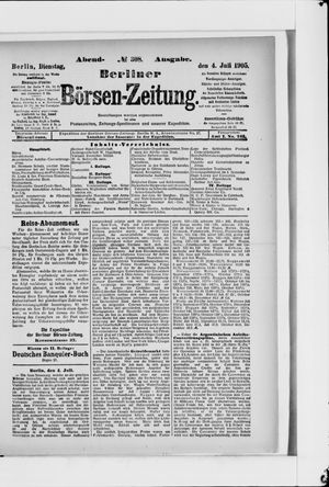 Berliner Börsen-Zeitung vom 04.07.1905