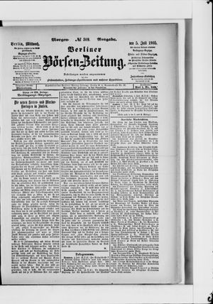 Berliner Börsen-Zeitung vom 05.07.1905