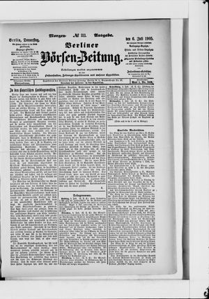Berliner Börsen-Zeitung on Jul 6, 1905