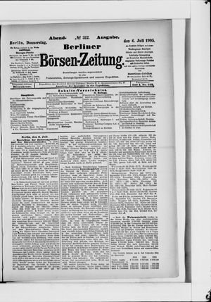 Berliner Börsen-Zeitung on Jul 6, 1905