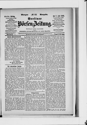 Berliner Börsen-Zeitung vom 07.07.1905