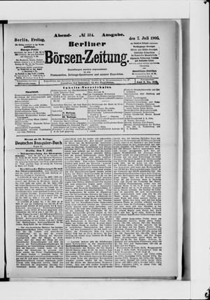 Berliner Börsen-Zeitung on Jul 7, 1905
