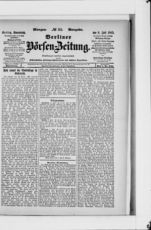 Berliner Börsen-Zeitung on Jul 8, 1905