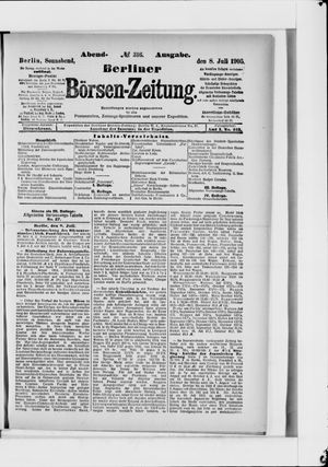 Berliner Börsen-Zeitung vom 08.07.1905
