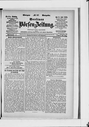 Berliner Börsen-Zeitung vom 09.07.1905