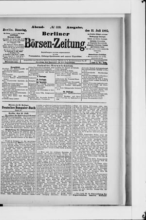 Berliner Börsen-Zeitung vom 11.07.1905