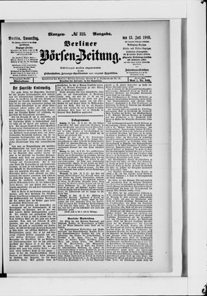 Berliner Börsen-Zeitung vom 13.07.1905