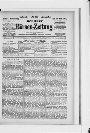 Berliner Börsen-Zeitung vom 13.07.1905