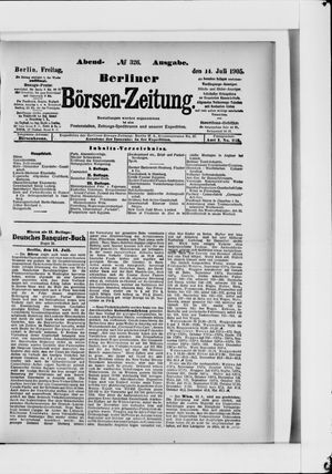 Berliner Börsen-Zeitung vom 14.07.1905