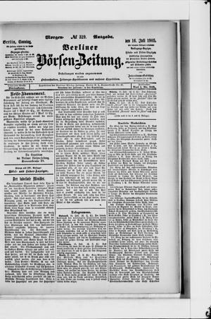 Berliner Börsen-Zeitung vom 16.07.1905