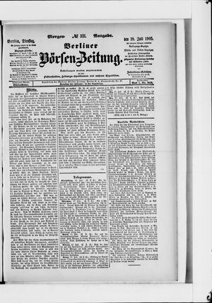 Berliner Börsen-Zeitung vom 18.07.1905