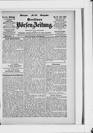 Berliner Börsen-Zeitung on Jul 19, 1905