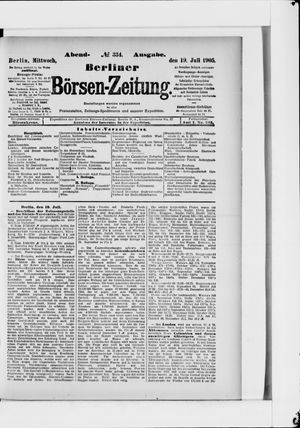 Berliner Börsen-Zeitung on Jul 19, 1905