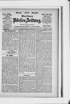 Berliner Börsen-Zeitung vom 21.07.1905